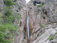 Uzbekistan Mountain Waterfalling